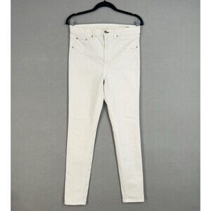 Rag & Bone Jeans Womens 31 White Blanc High Rise Skinny Stretch Denim Minimal